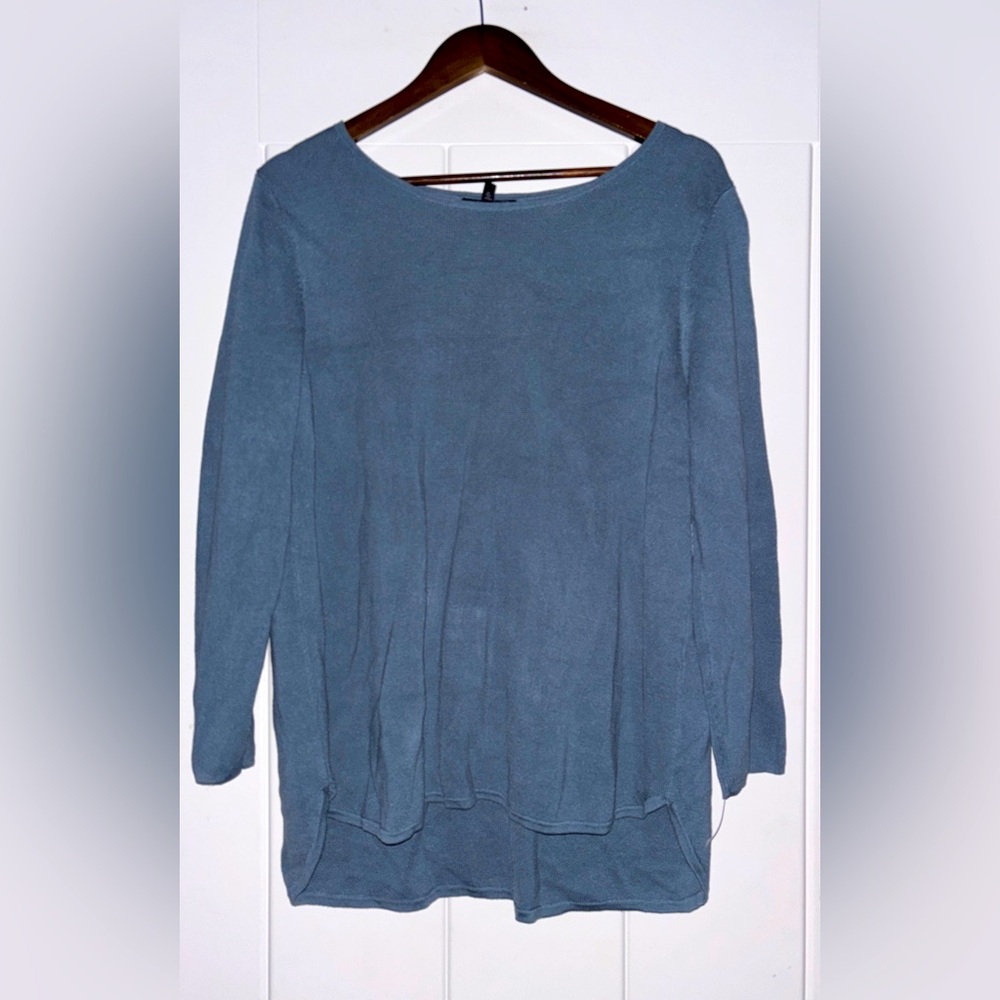 Eileen‎ Fisher Silk Organic Cotton Bateau Neck Sweater Women L  Boxy Relax Fit
